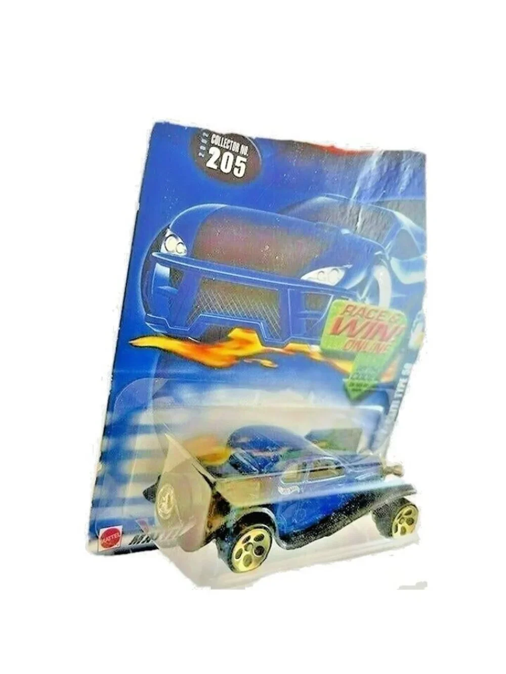 Vintage Die Cast Hot Wheels 2001 1932 Bugatti Type 50 Car Collector No 205 Blue